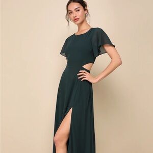 Lulus Garden Bliss Green Cutout Maxi Dress